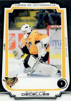 2012-13 Extreme Victoriaville Tigres (QMJHL) #1 Guillaume Decelles Front