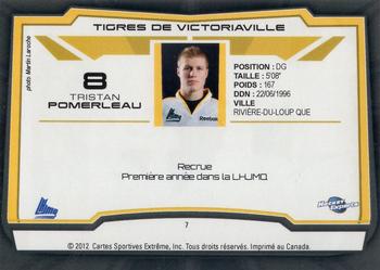 2012-13 Extreme Victoriaville Tigres (QMJHL) #7 Tristan Pomerleau Back