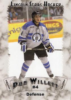 2012-13 Blueline Booster Club Lincoln Stars (USHL) #2 Daniel Willett Front