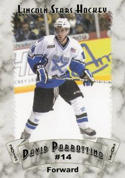 2012-13 Blueline Booster Club Lincoln Stars (USHL) #11 David Parrottino Front