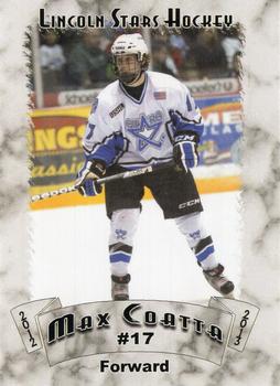 2012-13 Blueline Booster Club Lincoln Stars (USHL) #14 Max Coatta Front