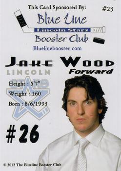 2012-13 Blueline Booster Club Lincoln Stars (USHL) #23 Jake Wood Back