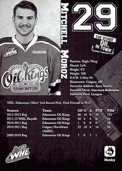 2012-13 Husky Edmonton Oil Kings (WHL) #NNO Mitch Moroz Back