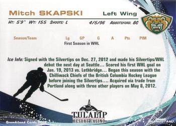 2012-13 Grandstand Everett Silvertips (WHL) #NNO Mitch Skapski Back