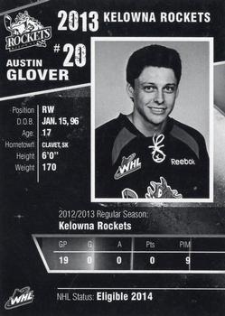 2012-13 Kelowna Rockets (WHL) #NNO Austin Glover Back