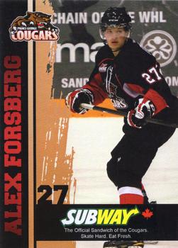2012-13 Subway Prince George Cougars (WHL) #NNO Alex Forsberg Front