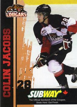2012-13 Subway Prince George Cougars (WHL) #NNO Colin Jacobs Front