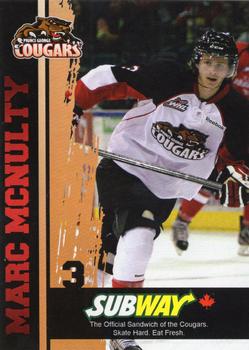 2012-13 Subway Prince George Cougars (WHL) #NNO Marc McNulty Front