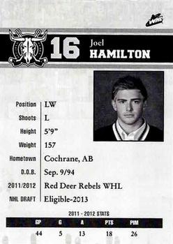 2012-13 Red Deer Rebels (WHL) #6 Joel Hamilton Back