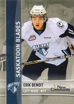 2012-13 The Lung Association Saskatoon Blades (WHL) #NNO Erik Benoit Front