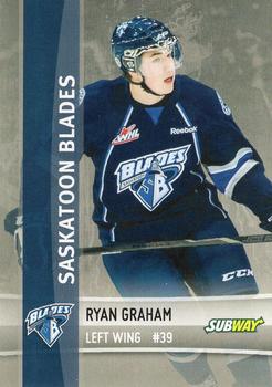 2012-13 The Lung Association Saskatoon Blades (WHL) #NNO Ryan Graham Front