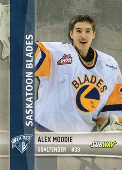 2012-13 The Lung Association Saskatoon Blades (WHL) #NNO Alex Moodie Front