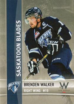 2012-13 The Lung Association Saskatoon Blades (WHL) #NNO Brenden Walker Front