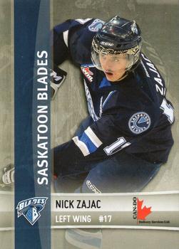 2012-13 The Lung Association Saskatoon Blades (WHL) #NNO Nick Zajac Front