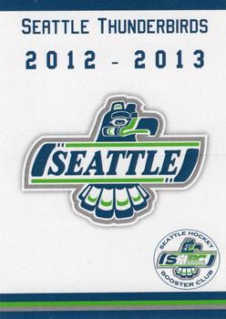 2012-13 Booster Club Seattle Thunderbirds (WHL) #1 Seattle Thunderbirds Front