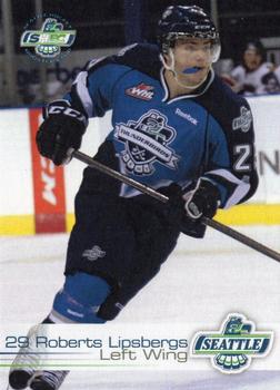 2012-13 Booster Club Seattle Thunderbirds (WHL) #22 Roberts Lipsbergs Front
