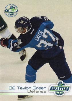 2012-13 Booster Club Seattle Thunderbirds (WHL) #24 Taylor Green Front