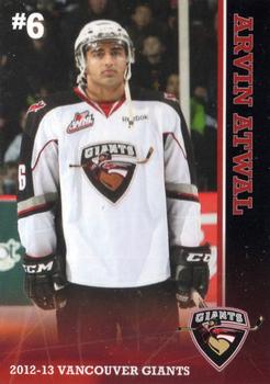 2012-13 Vancouver Giants (WHL) #NNO Arvin Atwal Front