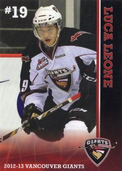 2012-13 Vancouver Giants (WHL) #NNO Luca Leone Front