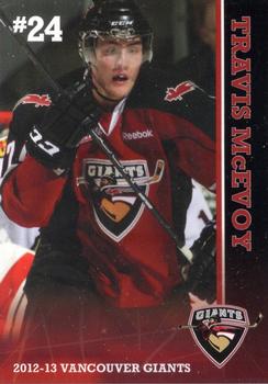 2012-13 Vancouver Giants (WHL) #NNO Travis McEvoy Front