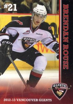 2012-13 Vancouver Giants (WHL) #NNO Brendan Rouse Front