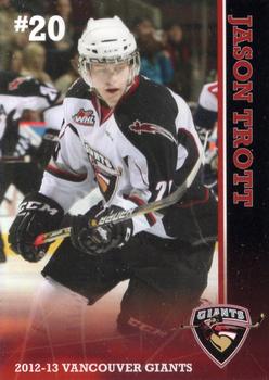2012-13 Vancouver Giants (WHL) #NNO Jason Trott Front