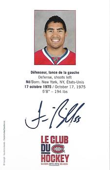 2013-14 Montreal Canadiens #NNO Francis Bouillon Back