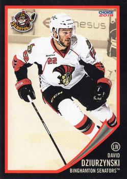 2013-14 Choice Binghamton Senators (AHL) #8 David Dziurzynski Front
