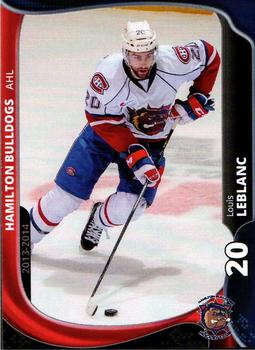 2013-14 Extreme Hamilton Bulldogs (AHL) #9 Louis Leblanc Front