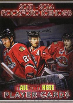2013-14 Rockford Register Star Rockford IceHogs (AHL) #NNO Header Card Front