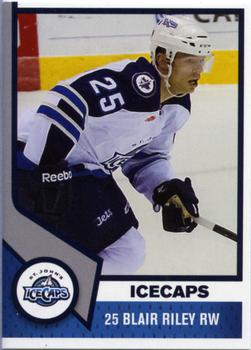 2013-14 St. John's IceCaps (AHL) #NNO Blair Riley Front