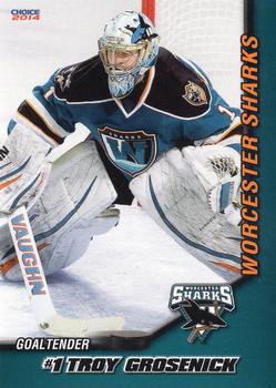 2013-14 Choice Worcester Sharks (AHL) #1 Troy Grosenick Front