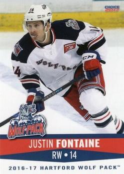 2016-17 Choice Hartford Wolf Pack (AHL) #5 Justin Fontaine Front
