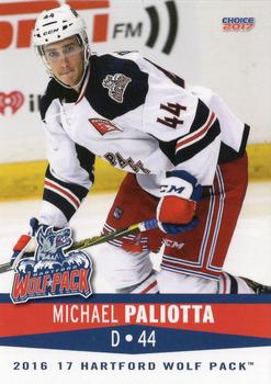 2016-17 Choice Hartford Wolf Pack (AHL) #18 Michael Paliotta Front