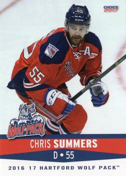 2016-17 Choice Hartford Wolf Pack (AHL) #21 Chris Summers Front