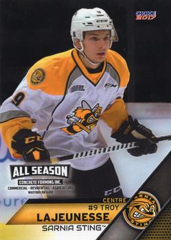 2016-17 Choice Sarnia Sting (OHL) #3 Troy Lajeunesse Front