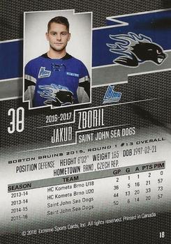 2016-17 Extreme Saint John Sea Dogs QMJHL #18 Jakub Zboril Back