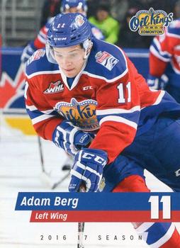 2016-17 Edmonton Oil Kings (WHL) #NNO Adam Berg Front