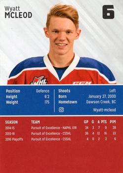 2016-17 Edmonton Oil Kings (WHL) #NNO Wyatt McLeod Back