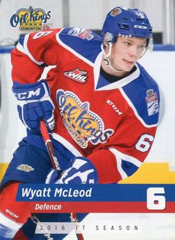 2016-17 Edmonton Oil Kings (WHL) #NNO Wyatt McLeod Front