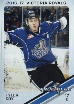 2016-17 True Blue Victoria Royals (WHL) #7 Tyler Soy Front