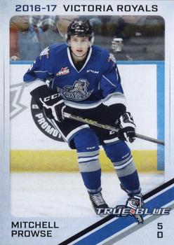 2016-17 True Blue Victoria Royals (WHL) #9 Mitchell Prowse Front