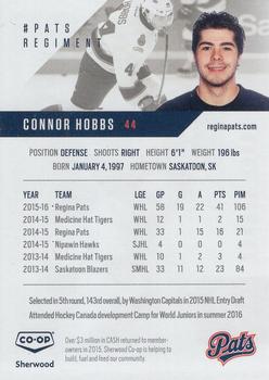 2016-17 Co-op Regina Pats (WHL) #20 Connor Hobbs Back