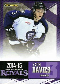 2014-15 Rieck's Printing Reading Royals (ECHL) #NNO Zach Davies Front