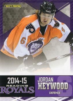 2014-15 Rieck's Printing Reading Royals (ECHL) #NNO Jordan Heywood Front