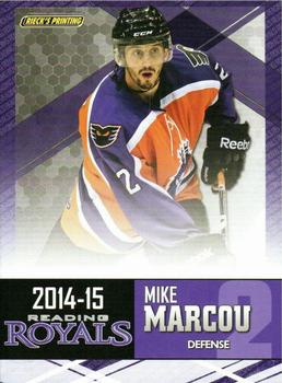 2014-15 Rieck's Printing Reading Royals (ECHL) #NNO Mike Marcou Front