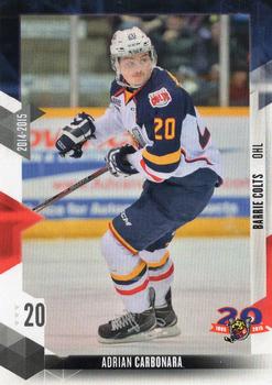 2014-15 Extreme Barrie Colts OHL #9 Adrian Carbonara Front