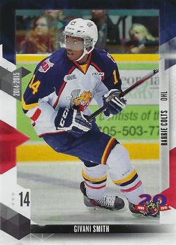 2014-15 Extreme Barrie Colts OHL #14 Givani Smith Front