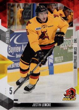 2014-15 Extreme Belleville Bulls OHL #2 Justin Lemcke Front