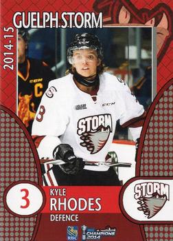 2014-15 M&T Printing Guelph Storm (OHL) #A-02 Kyle Rhodes Front